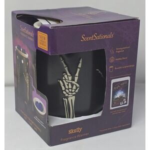 ScentSationals Skully Peace Fragrance Warmer Halloween Decor Spooky Skeleton NIB